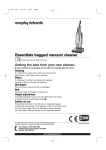 Essentials bagged vacuum cleaner