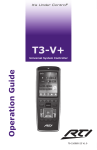 RTI T3-V+ Operating instructions