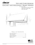 Dacor EH42 Operating instructions