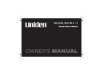 Uniden XS1215 Owner`s manual