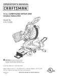 Craftsman 315.212330 Operator`s manual