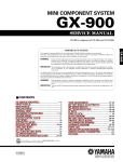 Yamaha GX-500 Service manual