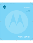 Motorola 009 User`s guide