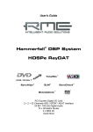 RME Audio HDSPe MAD User`s guide