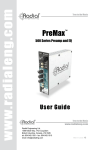 Radial Engineering PreMax 500 Series User guide