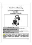 Simoniz High Pressure Washer Owner`s manual