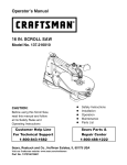 Craftsman 137.216010 Operator`s manual