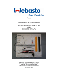 Webasto CARBONTECH Owner`s manual