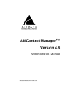Altigen AltiContact Manager Version 4.6 Specifications