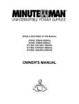 Minuteman AT1200 Owner`s manual