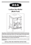 AGA Ludlow Wood Burning Operating instructions