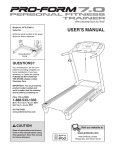 ProForm PFTL57807.0 User`s manual