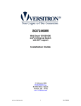 Versitron SG72460M Installation guide