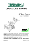 Yard-Man 31AE993I401 Operator`s manual