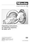 Miele W 3724 Platinum Operating instructions