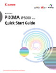 Canon iP5000 - PIXMA Color Inkjet Printer User`s guide