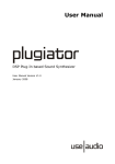 Use Audio Plugiator User manual