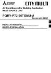 Mitsubishi Electric PQRY-P72-96TGMU-A Installation manual