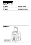 Makita LXRM03 Instruction manual