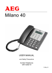 AEG Milano 20 User manual