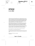 Epson FX-86e User`s guide