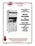 Wells WV-FG SERIES Operating instructions