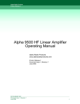 Alpha 9500 HF Specifications