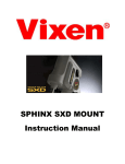 Vixen SPHINX SXD Instruction manual