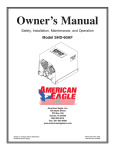 American Eagle SHD-60 Owner`s manual