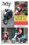 Zap Zapino Owner`s manual