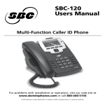 SBC SBC-120 Operating instructions