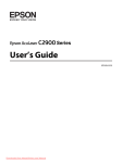 Epson AcuLaser C2900DN User`s guide