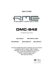 RME Audio DMC-842 User`s guide