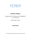 Ectaco iTravel series User manual