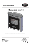 Aarrow Signature Inset 5 Installation manual
