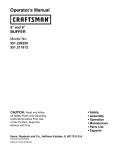 Craftsman 351.226250 Operator`s manual