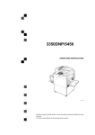 Savin 3350DNP Operating instructions