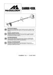 McCulloch Cabrio 433B Instruction manual