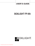BOXLIGHT FP-95t User`s guide