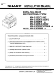 Sharp MX-C250 Installation manual