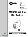 Miller Maxstar 200 LX Owner`s manual
