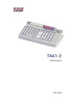 Microsoft POS Keyboard TA61 User guide