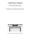 AEG COMPETENCE KB9820E Operating instructions