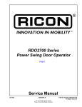 Ricon RDO2700 Series Service manual