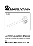 Maruyama BL3100 Operator`s manual