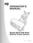 MB Companies MCD-WB Operator`s manual