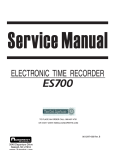Acroprint ES700 Service manual