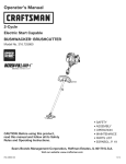 Craftsman Incredi-Pull 316.725860 Operator`s manual