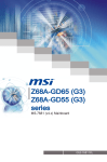 MSI Z68A-GD55 series User`s manual