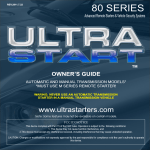 Ultra Start 25 Series Owner`s manual
